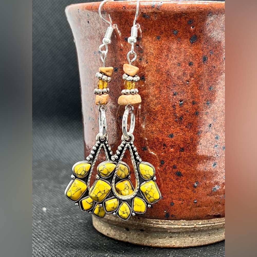 Artisan Handmade Boho earrings. Leola Jewelry